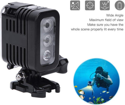 Unterwasser-Fülllicht, USB-Akku-LED-Video-Fülllicht-Action-Kamera Unterwasser-Tauchlampe für Gopro-S