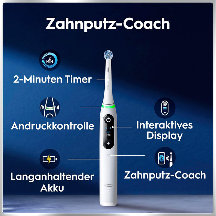 Oral-B iO Series 6 Elektrische Zahnbürste/Electric Toothbrush, 2 Aufsteckbürsten, 5 Putzmodi für Zah