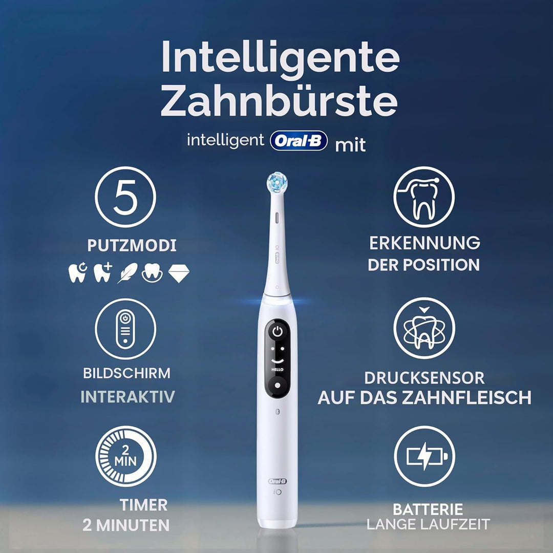 Oral-B iO 6N Elektrische Zahnbürste, Weiss, Reiseetui