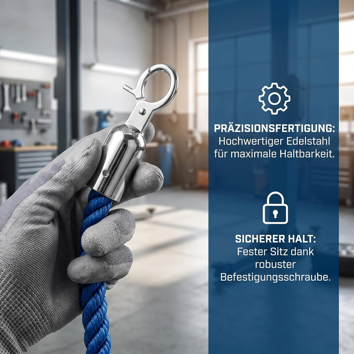 Angoily 2 Stück Seilendkappe 30 Mm Mit Haken Seilendanschlag Seilendstopper Aus Metall Seilbeschläge