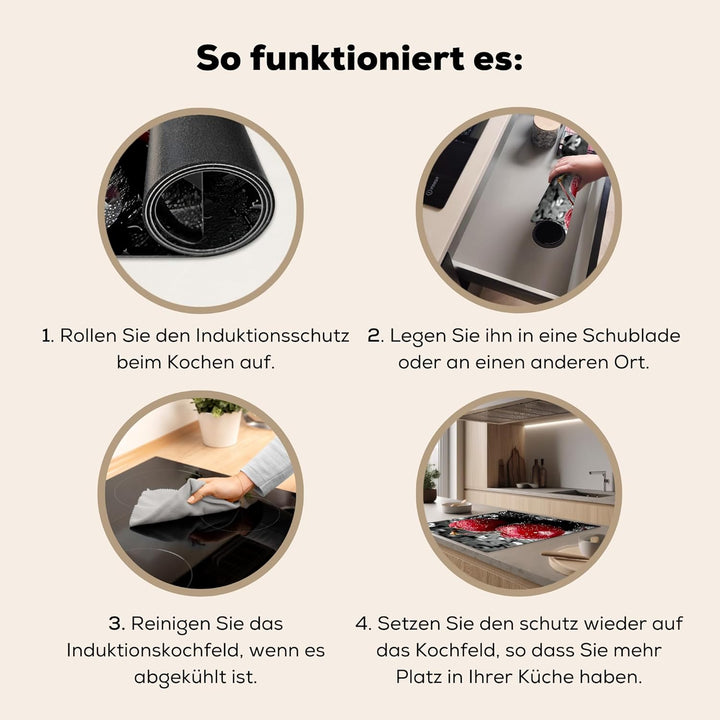 KitchenYeah© Herdabdeckplatte 78x78 cm Einteilig Herdabdeckung Abdeckplatte für Ceranfeld Abdeckung