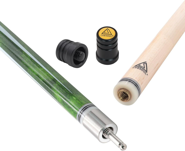 CUESOUL 58 Zoll Pool-Queue,21oz,13 mm Spitze, Billard-Queue mit Irish Wrap, verpackt in blau/brauner