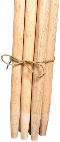pokm toolsmarket - 3 Stk. Besenstiel Holz Ersatzstiel, 130 cm, Holzstiel aus Buchenholz, Gerätestiel