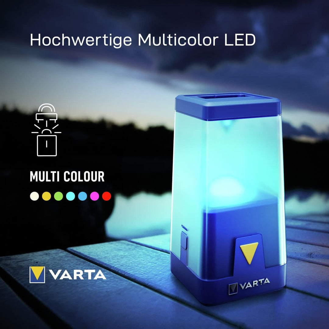 VARTA Campinglampe LED, Outdoor Ambiance L20 Camping Laterne mit Dimmfunktion und verschiedenen Farb