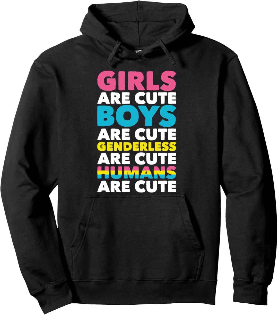Menschen sind süss Pan Pride Queer LGBT Geschenk Pansexuell Pullover Hoodie