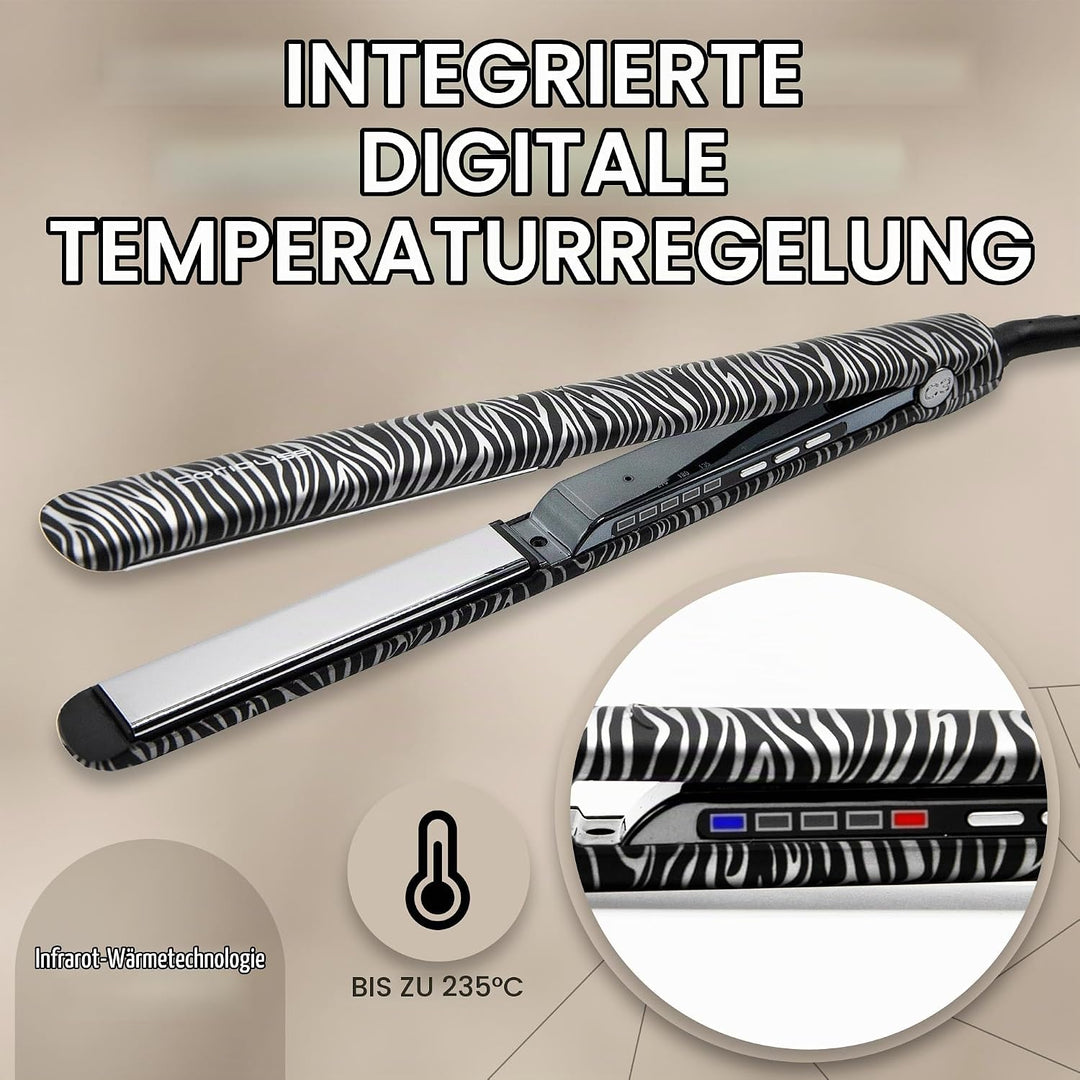 Corioliss C3 | Glätteisen | Extra Lange Titanplatten Anti Frizz | Haarglätter Locken und Glätten | P