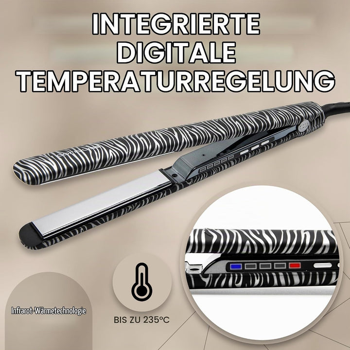 Corioliss C3 | Glätteisen | Extra Lange Titanplatten Anti Frizz | Haarglätter Locken und Glätten | P