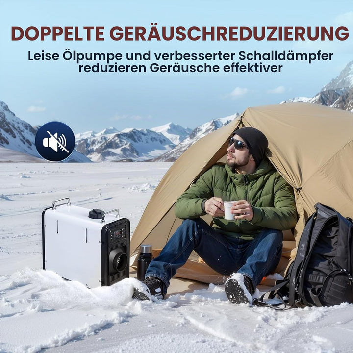 12V/24V Diesel Standheizung, 8KW Luft Dieselheizung mit Bluetooth APP &amp; Adapter, 0,15-0,44 l/h, Air