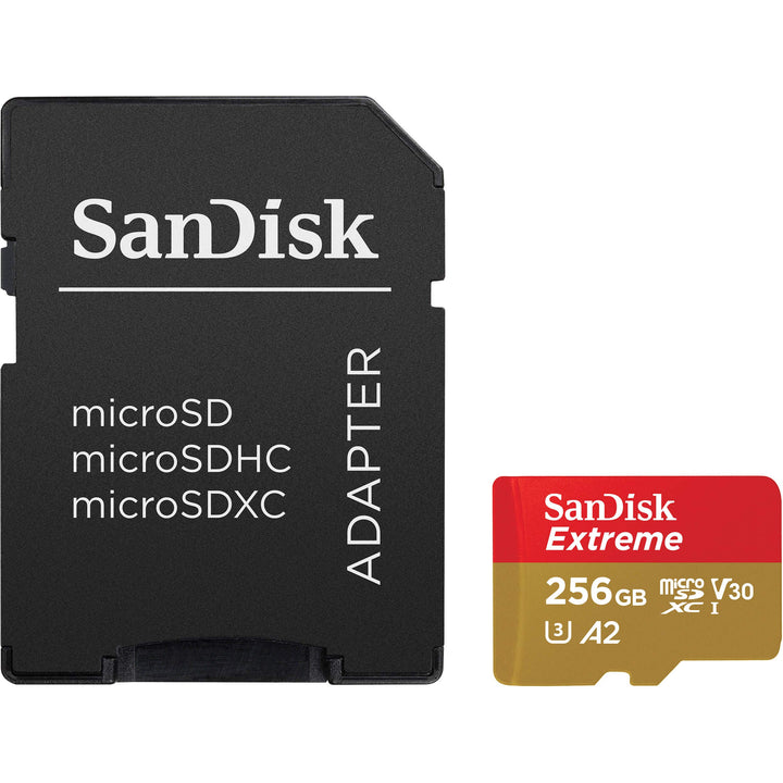 SanDisk Extreme microSDXC UHS-I Speicherkarte 256 GB + Adapter (Für Smartphones, Actionkameras und D