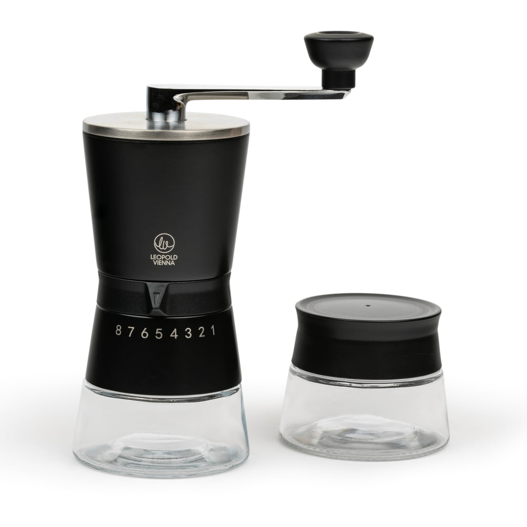 Leopold Vienna - Kaffeemühle + Vorratsdose Bologna Geschenkset schwarz - manuell, Blacks