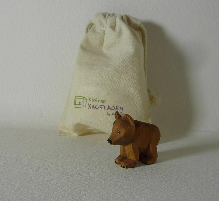 Lotte Sievers-Hahn Bär klein 3,5 cm mit Baumwollbeutel Krippenfigur