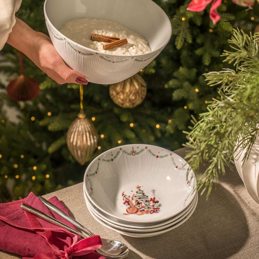 Disney Weihnachten Schalen – Offiziell Disney-Lizenziert – Micky & Freunde Weihnachtsfreude, Porzell