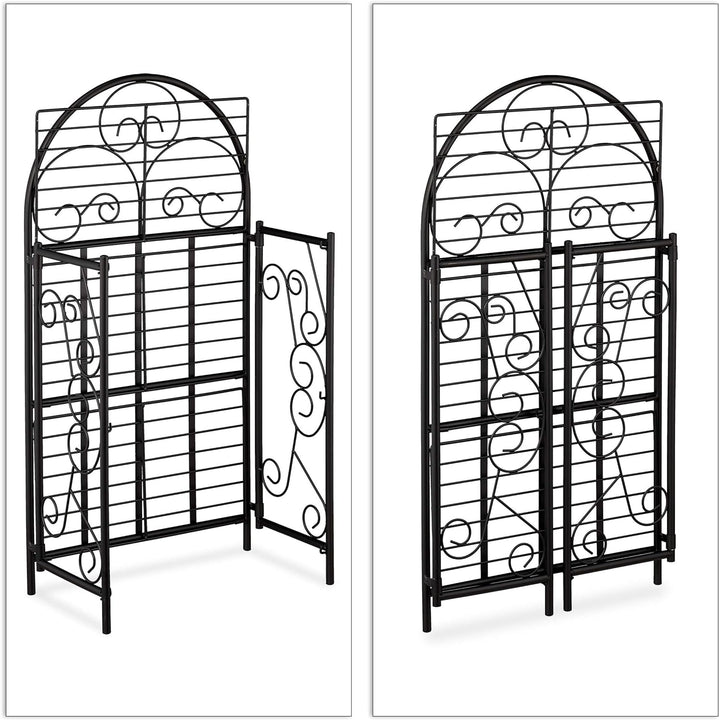 Relaxdays Blumenregal, klappbar, 3 Ebenen, Balkon, Garten & Indoor, Metall, Pflanzenregal HBT 83 x 4