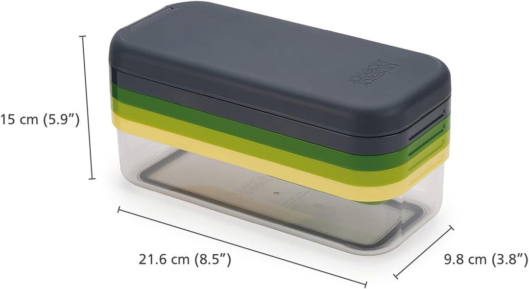 Joseph Joseph Multi-Prep Compact 4-in-1 Multifunktionsset, Gemüsehobel, Zwiebelschneider, Pommesschn