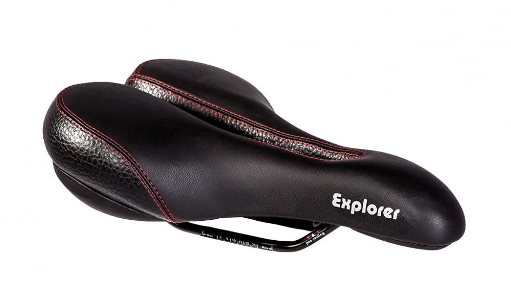 P & P pro cycling Unisex – Erwachsene P&P Explorer Bequemsattel, Schwarz, 265x172