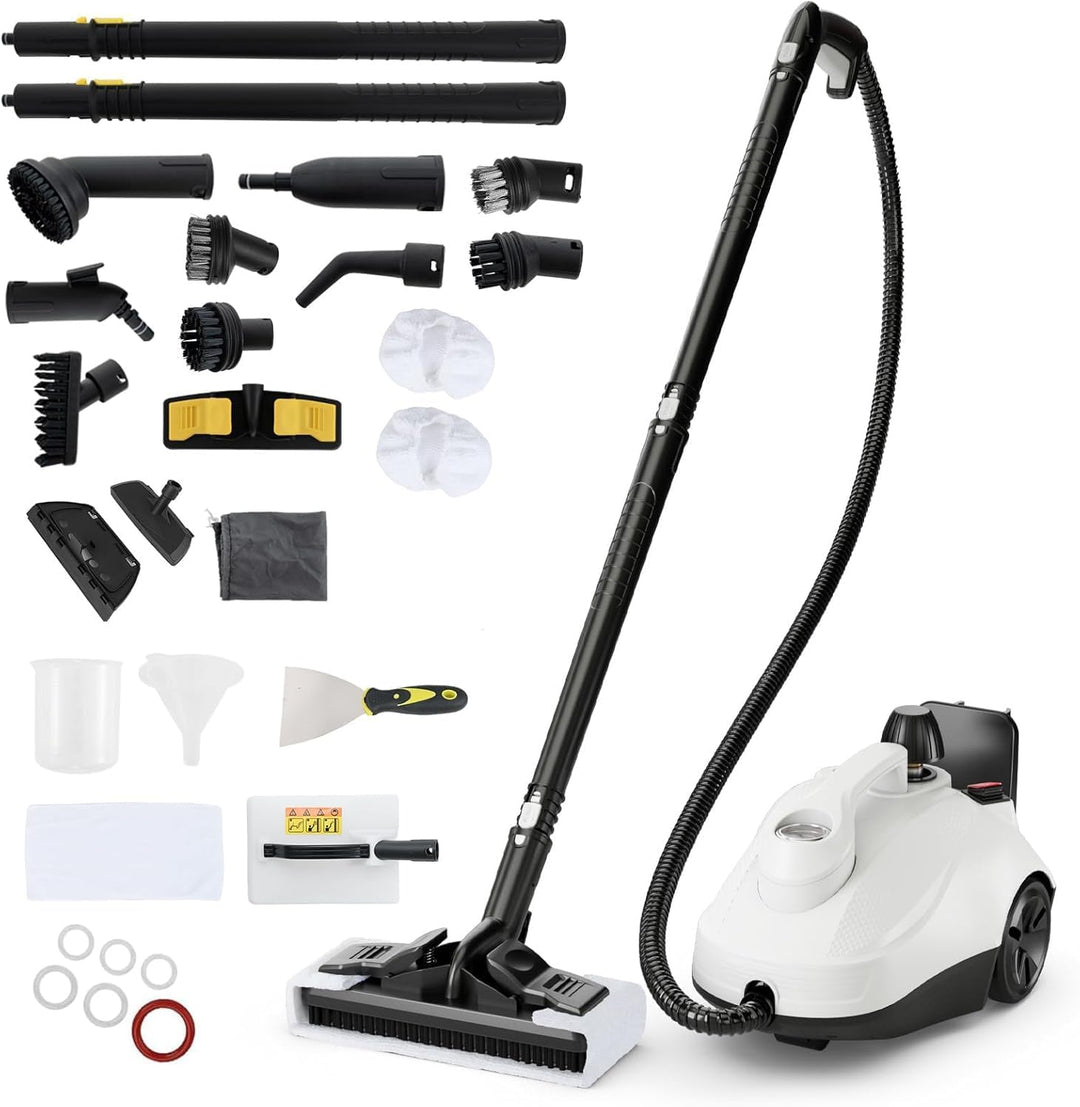 RELAX4LIFE Dampfreiniger 2000W, Dampfdruck: 5 bar, Flächenleistung: 108 m², Tank: 1,8 L, Aufheizzeit