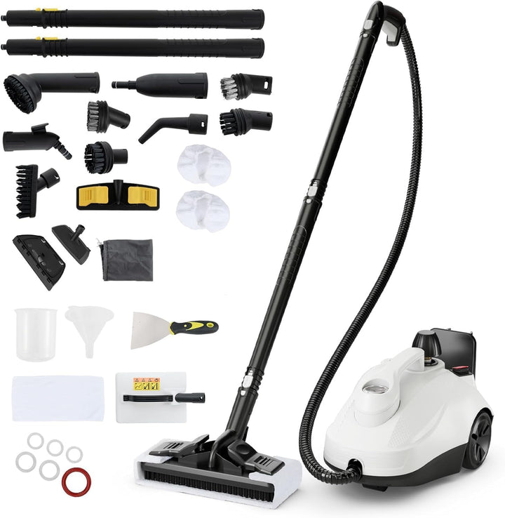 RELAX4LIFE Dampfreiniger 2000W, Dampfdruck: 5 bar, Flächenleistung: 108 m², Tank: 1,8 L, Aufheizzeit