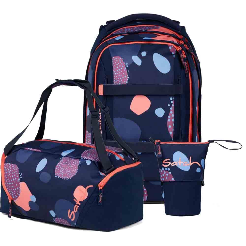 Satch Pack Pencil Slider Edition Schulrucksack Set 3tlg. inkl. Sporttasche (Coral Reef), Coral Reef
