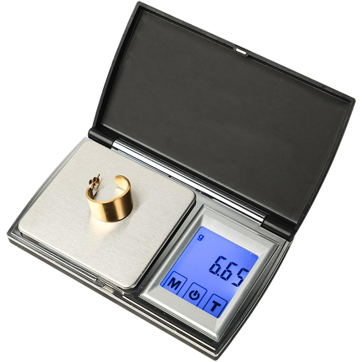 Digitale Feinwaage (500g/0.01g) mit Touch-Display – Präzise Taschenwaage mit 7 Einheiten für Schmuck