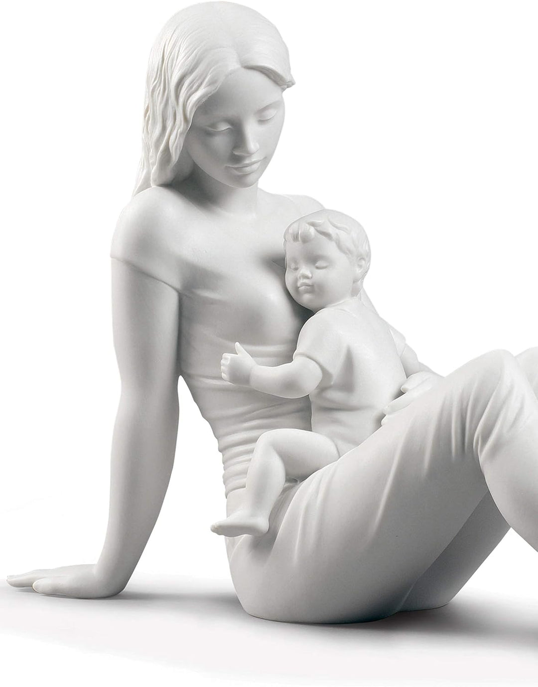 LLADRÓ Figur Mutterliebe. Weiss Matt. Mutter. Porzellan.