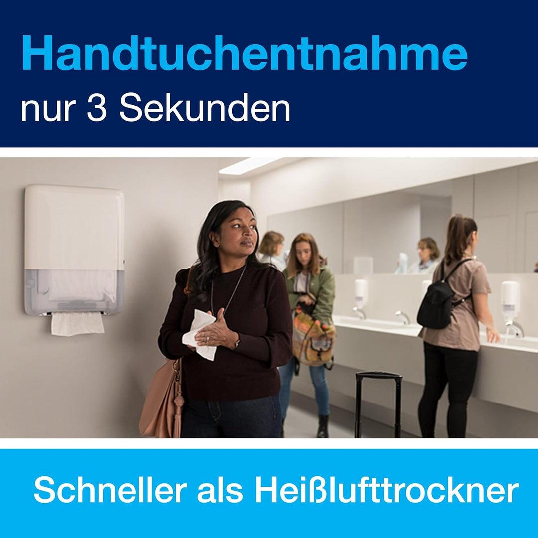 Tork PeakServe Mini-Spender für Endlos Papierhandtücher in Weiss H5 Hohe Kapazität Elevation-Design
