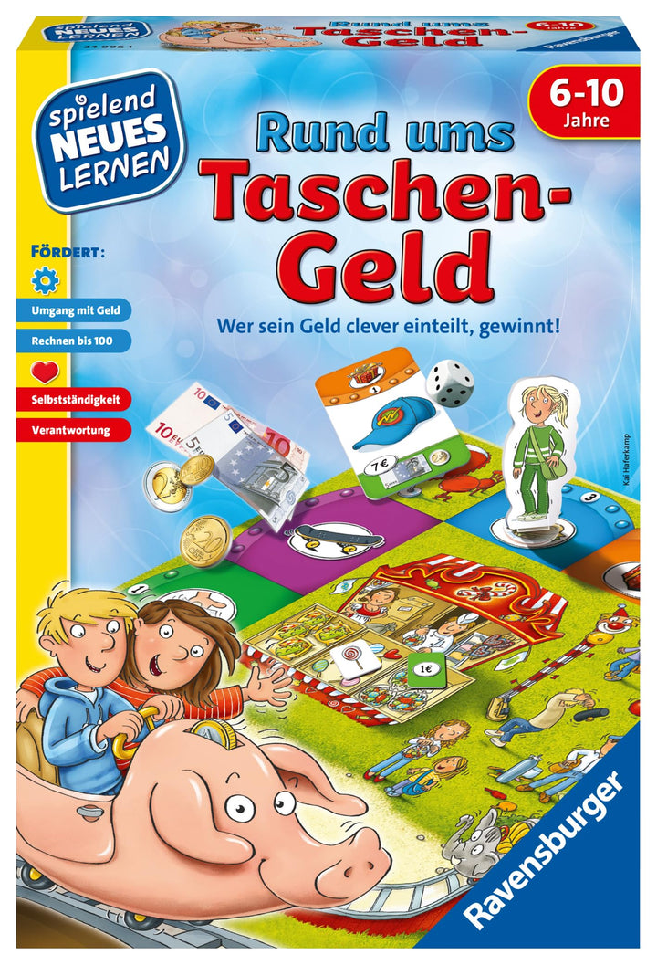 Ravensburger 24996 - Rund ums Taschengeld - Spielen und Lernen für Kinder, Lernspiel für Kinder ab 6
