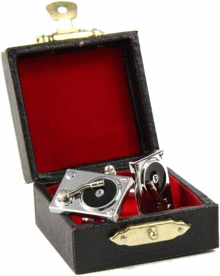Miniblings Plattenspieler DJ Platte Musik Manschettenknöpfe - Handmade I Manschettenknopf Cufflinks