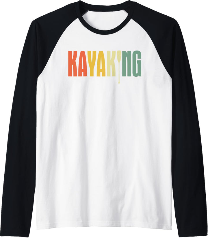 Retro Kajak Wasserposrt - Vintage Kayak Raglan