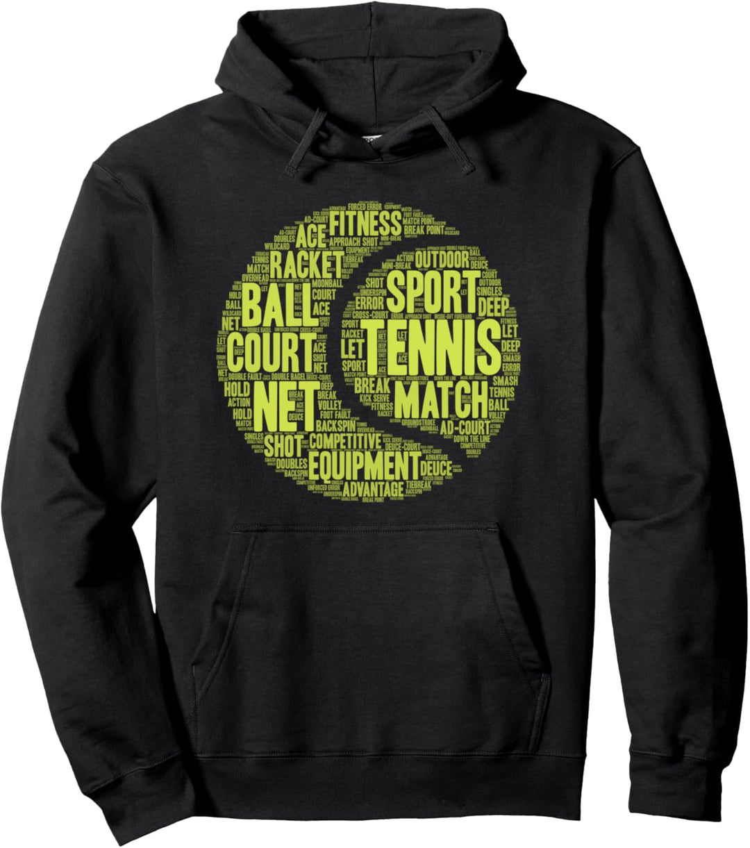 Motivations-Tennis Geschenk Tennisball Silhouette Design Pullover Hoodie