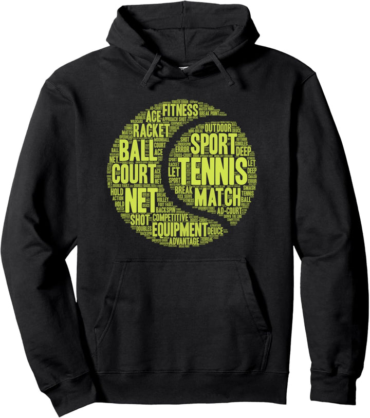 Motivations-Tennis Geschenk Tennisball Silhouette Design Pullover Hoodie