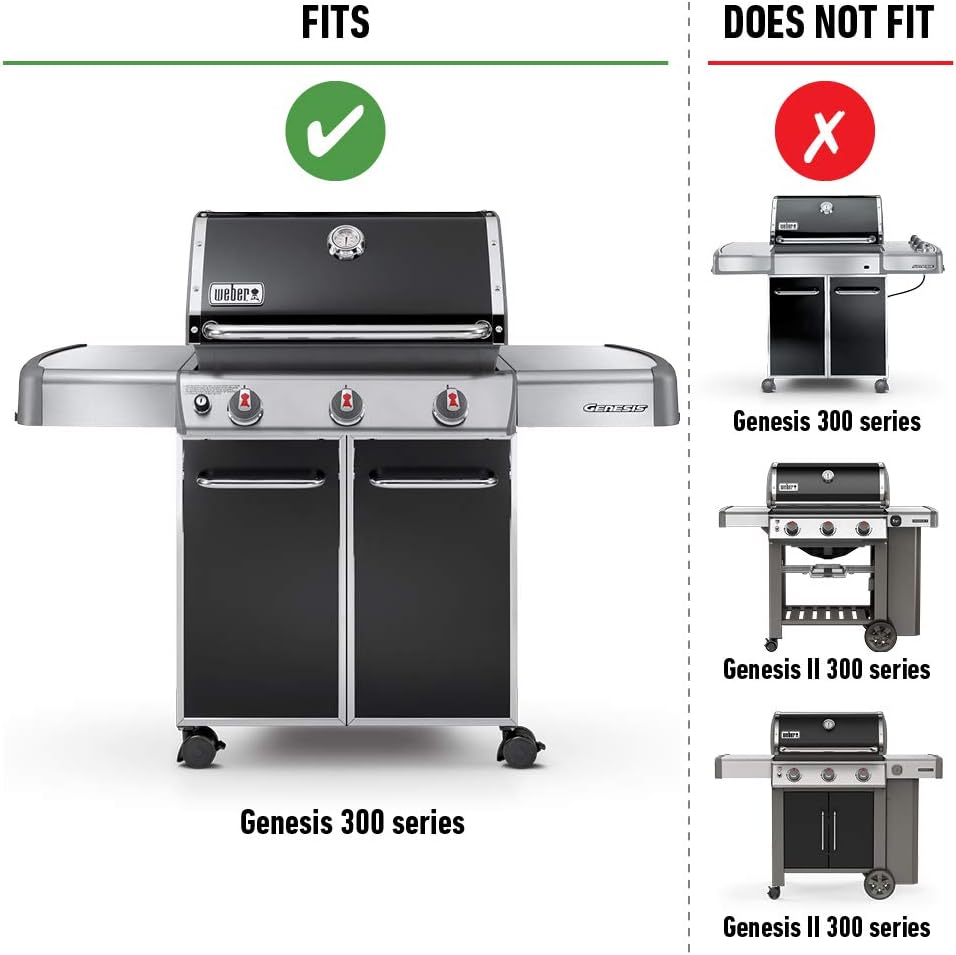 Weber 7621 Flavorizer Bars Emailliert für Genesis 300 Serie ab 2011 (Packung mit 2) 17.6 x 2.2 x 9.6
