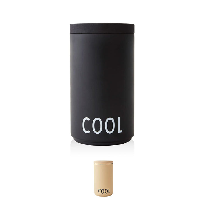 Design Letters Kühler & Eiskübel Schwarz 1.1 L | Ideal als Eisbehälter, Thermobehälter für eis | Wei