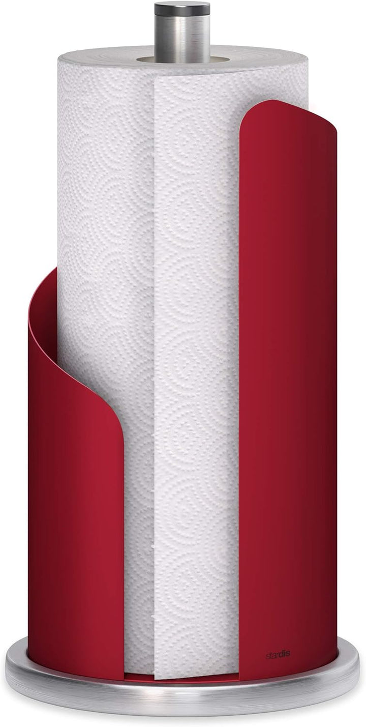 Design Küchenrollenhalter Edelstahl matt H 30 Ø15 cm Rollenhalter Papierrollenhalter für Küchenrolle