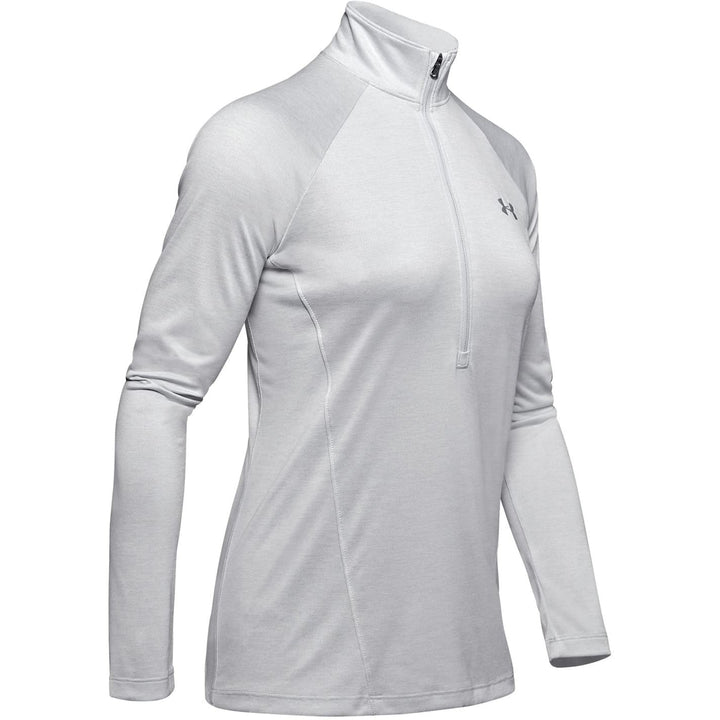 Under Armour Damen Fitness T-Shirt und Tank Tech 1/2 ZIP L Halo Gray, L Halo Gray