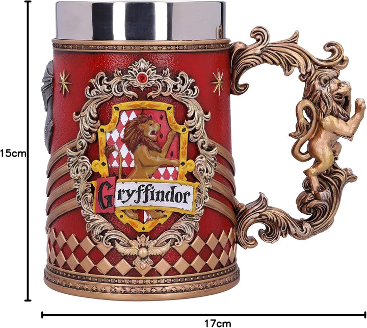 Nemesis Now Harry Potter Gryffindor Hogwarts House Collectable Tankard, Harz, Rot/Goldfarben, 1.25 p