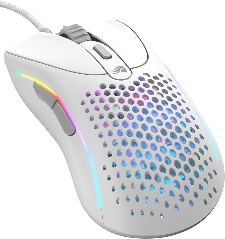 Glorious Gaming - Model D 2: Wired Ergonomic Mouse, Superlight 58g, 26K Optical Sensor, 6 Programmab