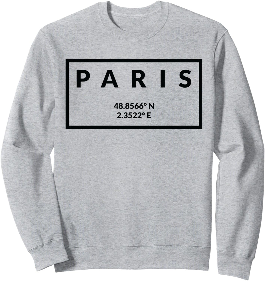 Frankreich-Hauptstadtkoordinaten – Paris Sweatshirt