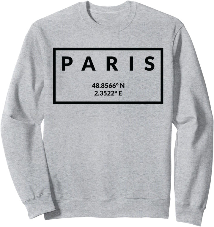 Frankreich-Hauptstadtkoordinaten – Paris Sweatshirt