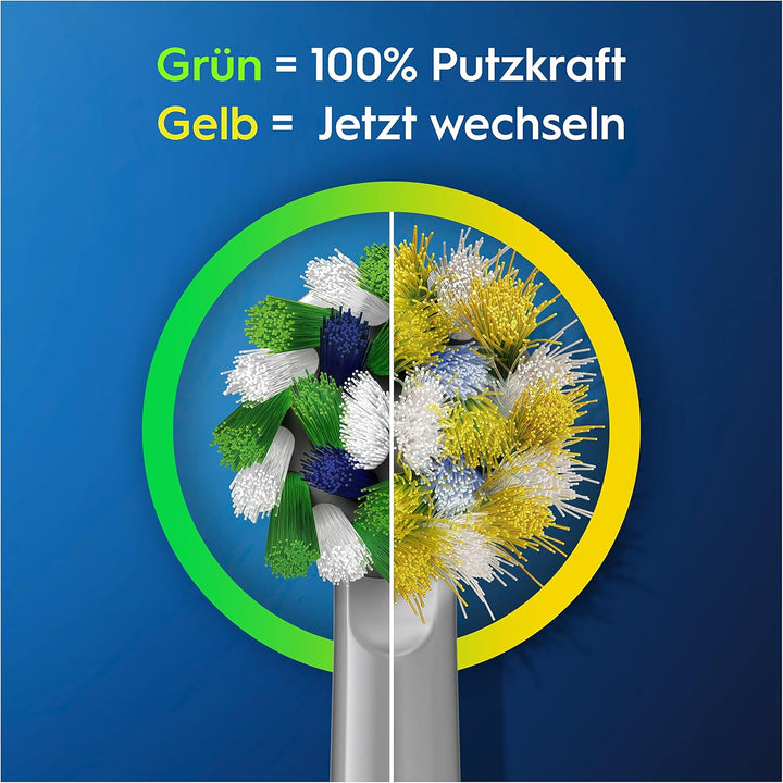 Oral-B Crossaction Ersatzköpfe mit CleanMaximiser-Technologie, Grünen, 4 Stück (1er Pack) Grünen 4 s