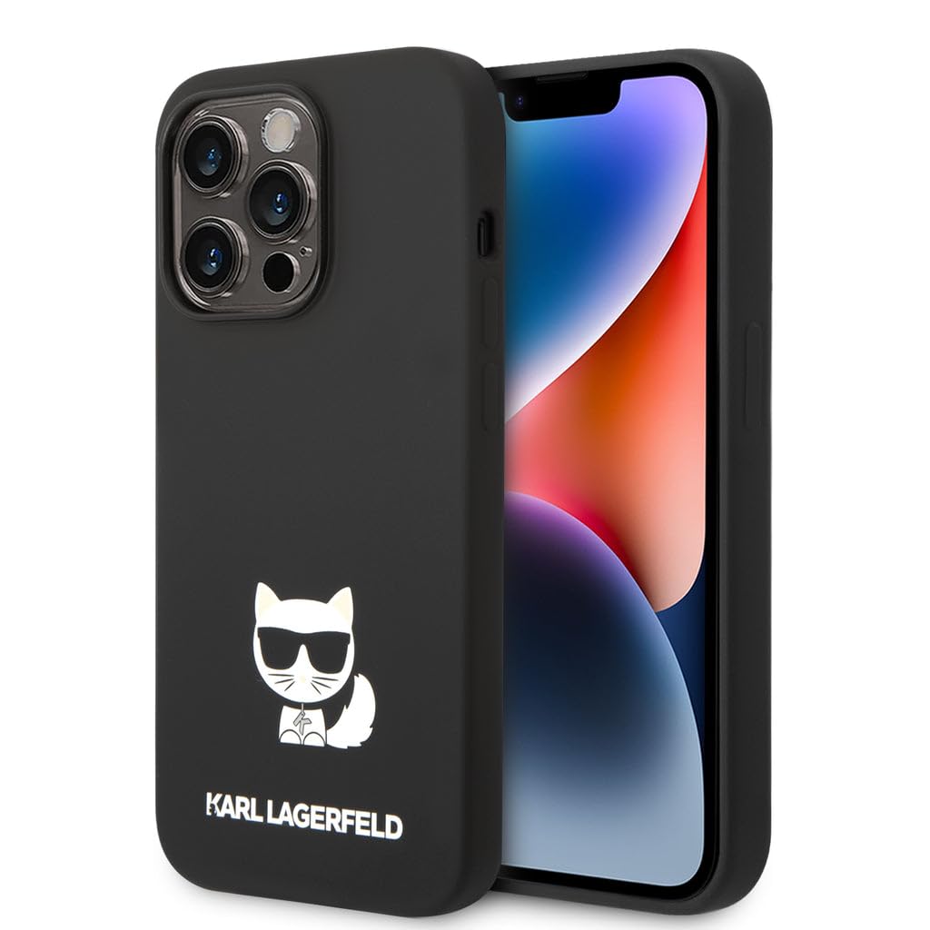 Karl Lagerfeld KLHCP14XSLCTBK Hülle für iPhone 14 Pro Max 6,7" hardcase schwarz/Black Silicone Choup