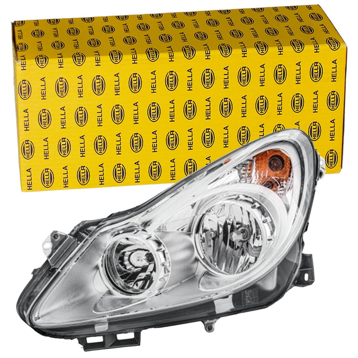 HELLA 1EG 354 534-011 Halogen-Hauptscheinwerfer - links - für u.a. Opel Corsa D (S07) Links (Fahrers