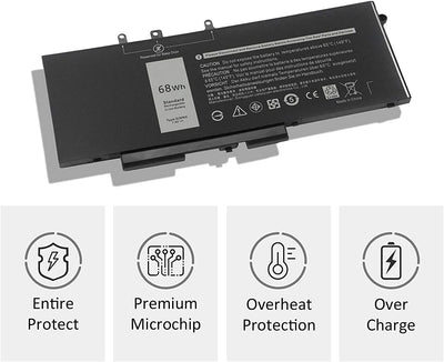 GJKNX GD1JP 0GD1JP DY9NT 0DY9NT 5YHR4 451-BBZG Laptop-Batteriewechsel für Dell Latitude 5480 5580 52