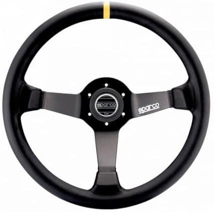 SPARCO 015R345MSN Volante Rennlenkräder, Calice 65 mm, Schwarz,Unique Schwartz, Schwartz