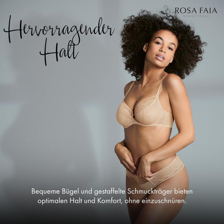 Rosa Faia by Anita Damen Bügel-BH Selma 5634 - Komfort-Spitzen-BH mit Zierstein – stützender Damen B