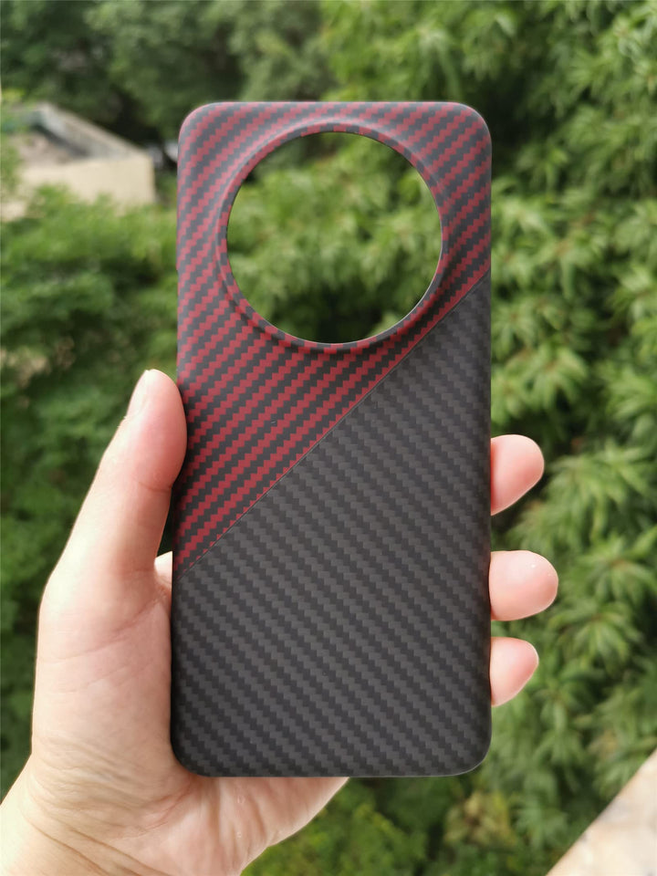Ultradünne und leichte Aramid-Kohlefaserschale für Honor Magic 5 pro Hülle (Rot Schwarz), Rot Schwar