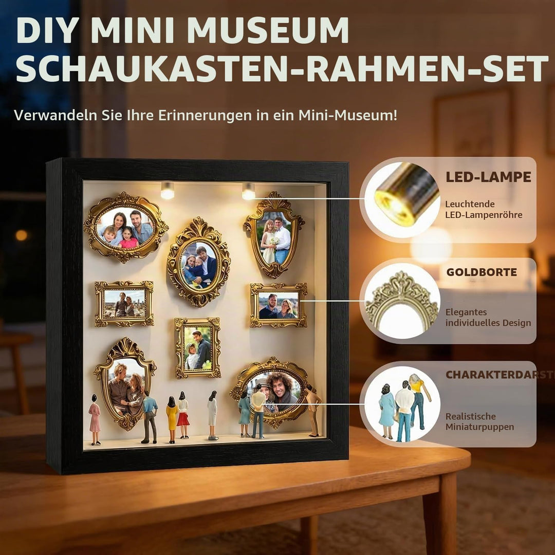 DIY Mini Museum Bilderrahmen, Mini Bilderrahmen Vintage Menschen Figuren Museum Silhouette Box, Foto