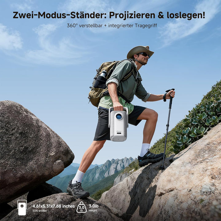 Beamer 4K mit Netflix, iSinbox 1200ANSI 4K Heimkino & Outdoor kurzdistanz Beamer, Smart projektor mi