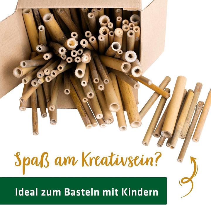 GARDIGO® Bambusröhrchen für Insektenhotel - 150 Stück - Bambus Niströhren für Wildbienen, Zubehör fü