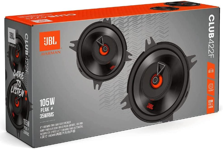 2 Lautsprecher Club 422F Koaxial 2-Wege 10 cm 100 mm 4" Durchmesser 35 Watt RMS und 105 Watt max. Im