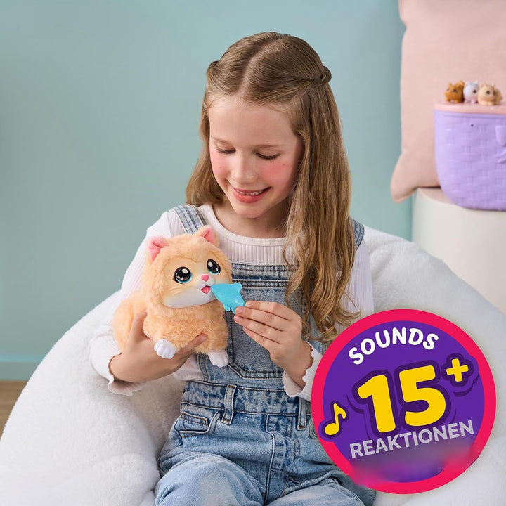 Little Live Pets Mama Surprise Kittens, interaktive Mama mit über 15 Geräuschen und Reaktionen, 3 Üb